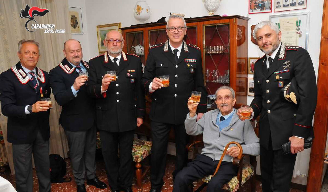 Festa a San Benedetto del Tronto per i 108 anni del brigadiere Guerino Patani