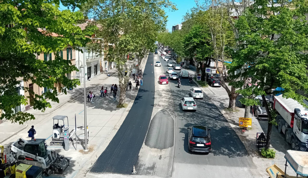 I recenti lavori su Viale della Vittoria