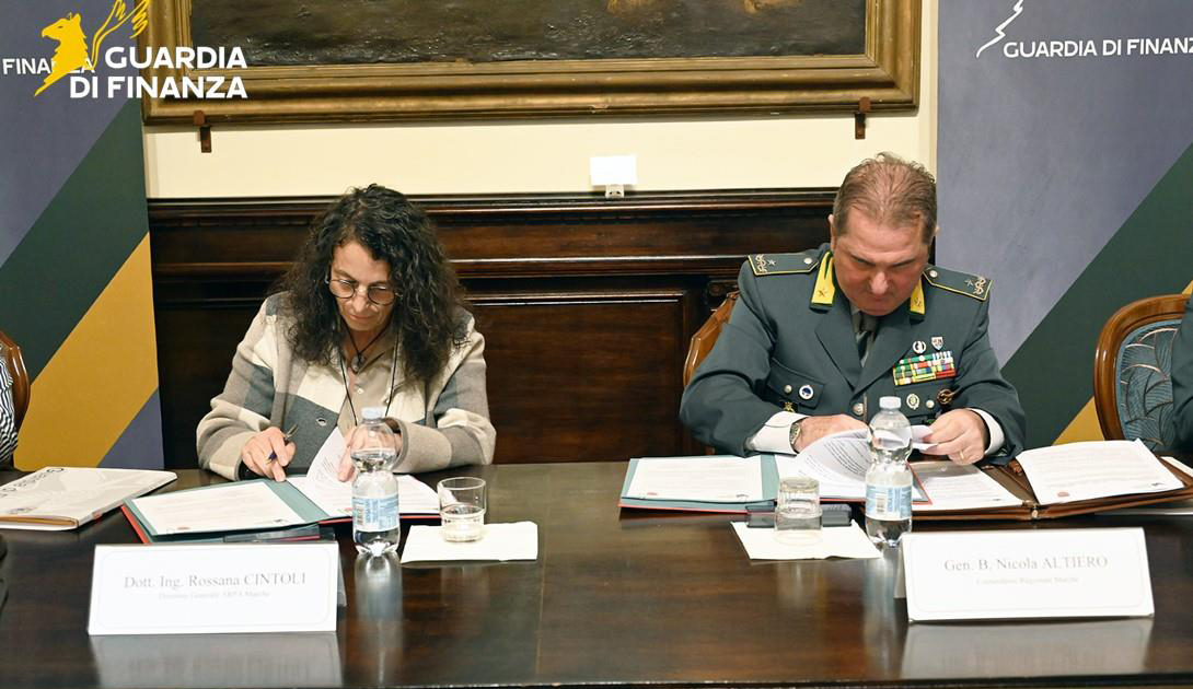 Guardia di Finanza Ancona, protocollo di intesa con Arpa Marche