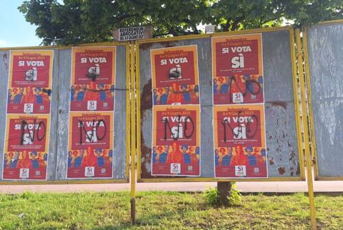 Ascoli, deturpati i manifesti della Cgil in vista del referendum