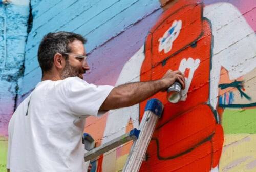 San Severino, pronto il primo murale di “Muri in Cammino”. Uno dei fondatori: «Simbolo di benvenuto»