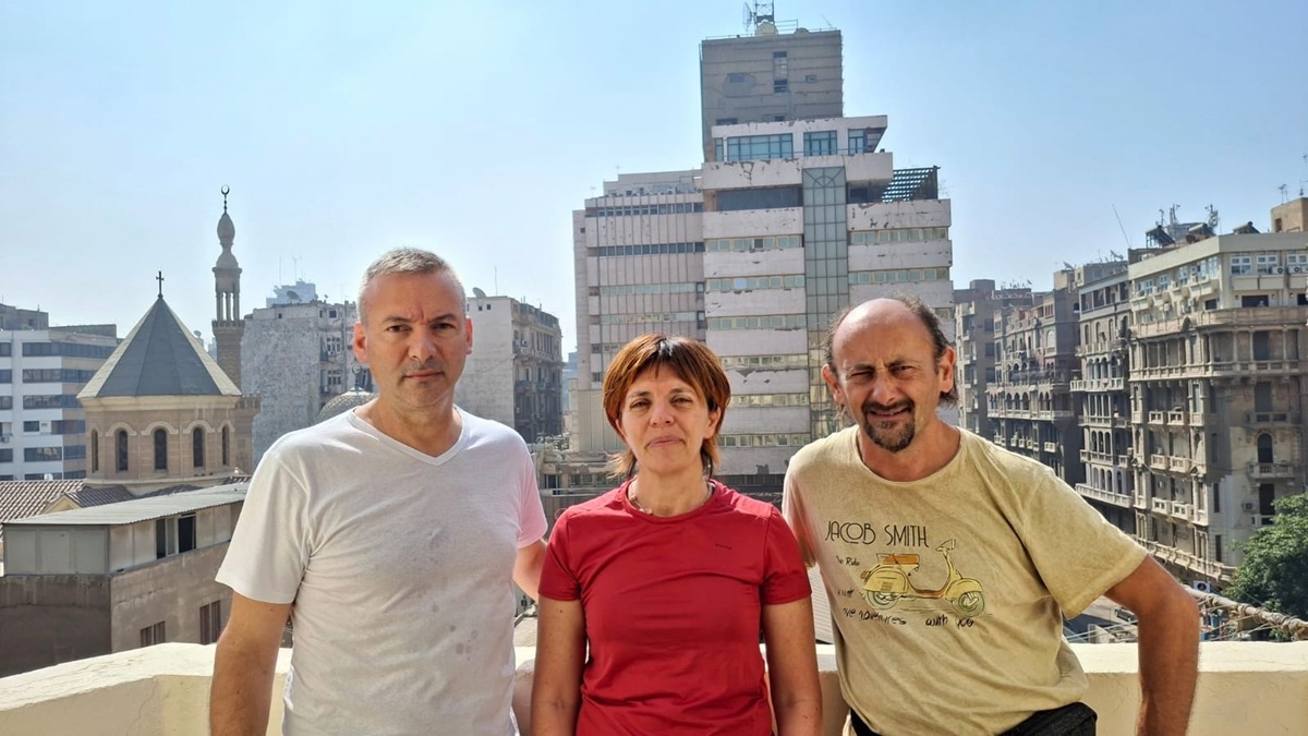 Da Gaza (da sinistra): David Monticelli, Silvia Severini e Roberto Solazzi